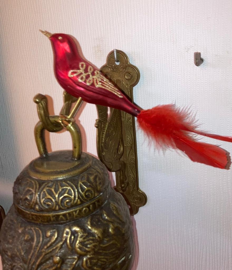 Vintage kerstvogel ornament, Diversen, Kerst, Ophalen of Verzenden, Gebruikt