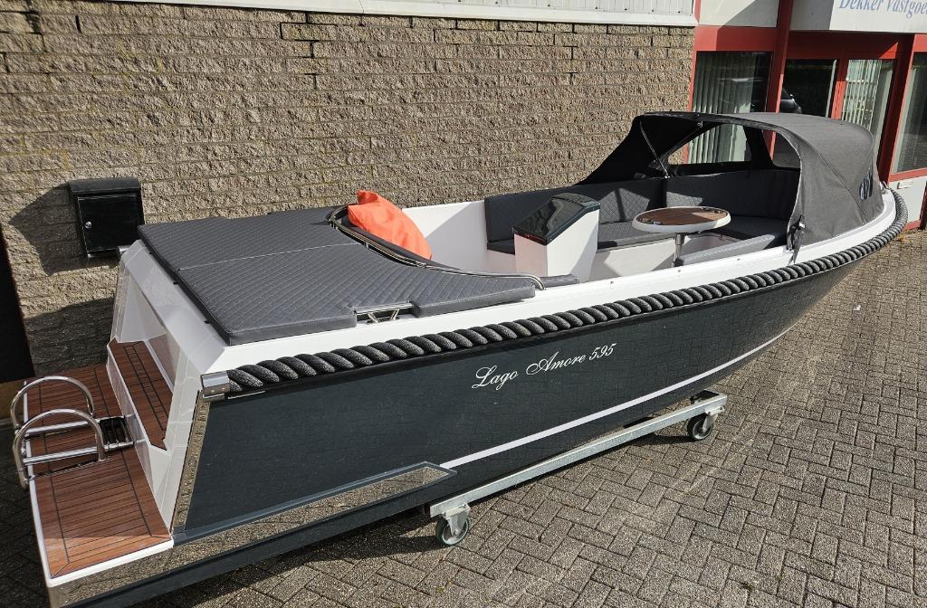 Lago Amore 595 Tender met xxl bunkussen, Ophalen, Nieuw, Buitenboordmotor, Polyester