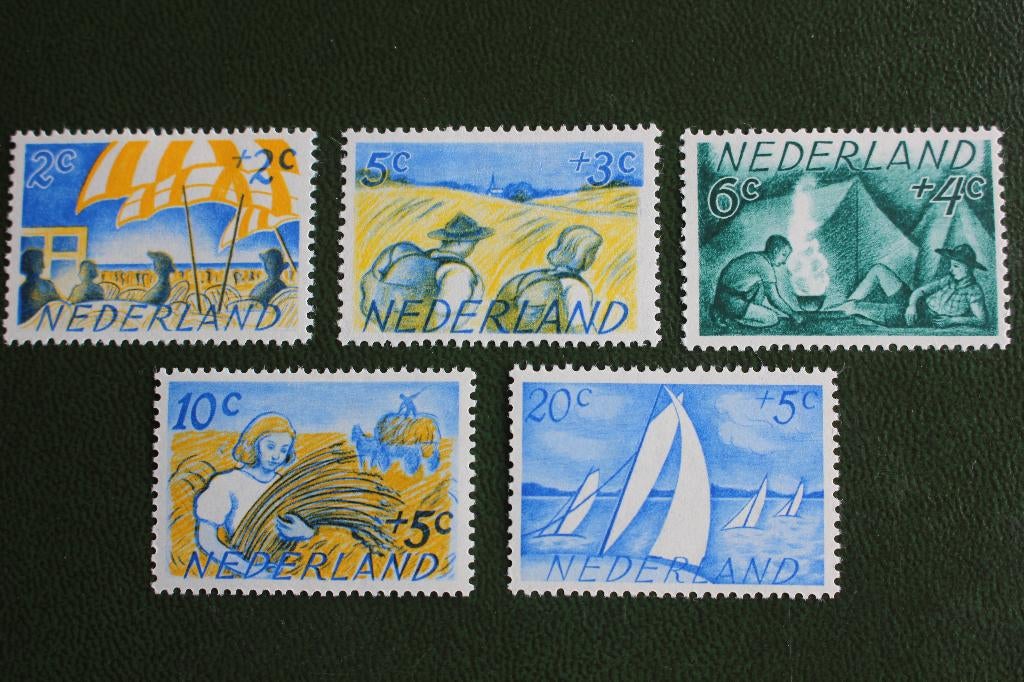 513-517 Zomerzegels 1949 Postfris, Ophalen of Verzenden, Na 1940, Postfris