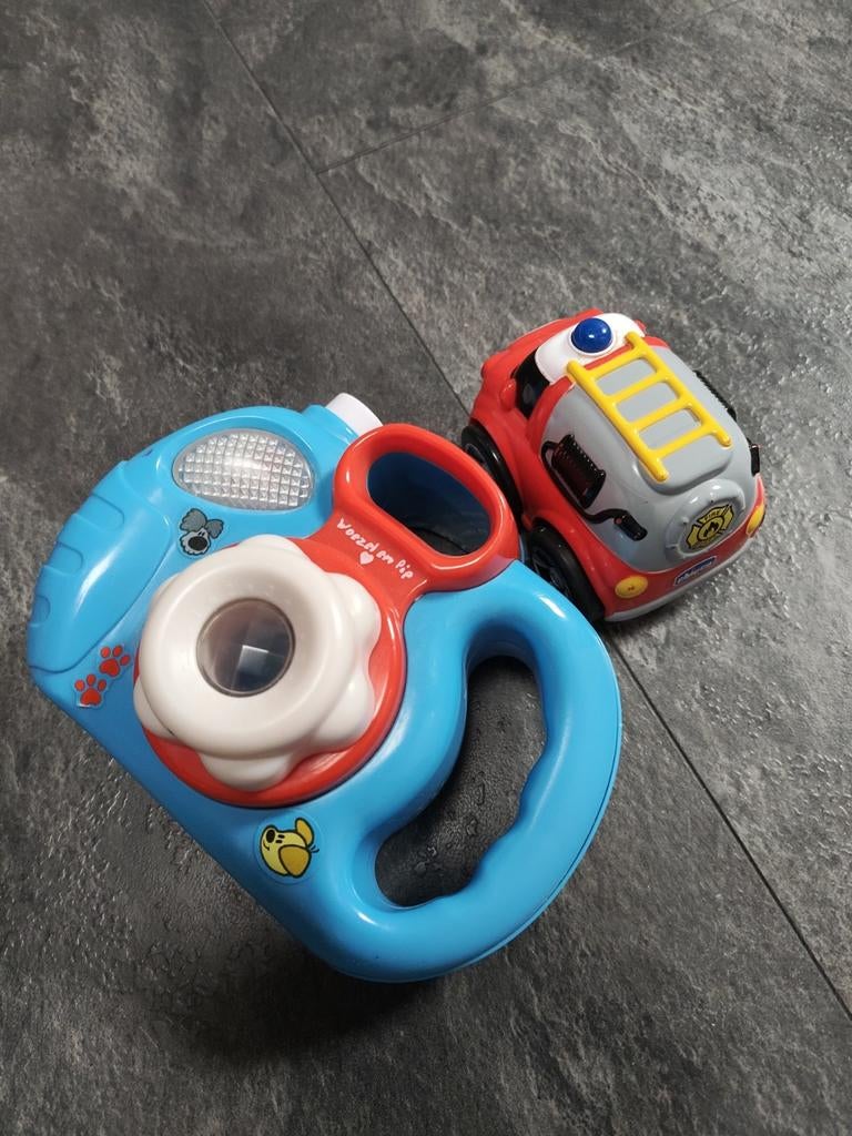 Woezel en Pip Camera & Brandweerauto met Geluid, Ophalen of Verzenden, Gebruikt, Auto, Met licht