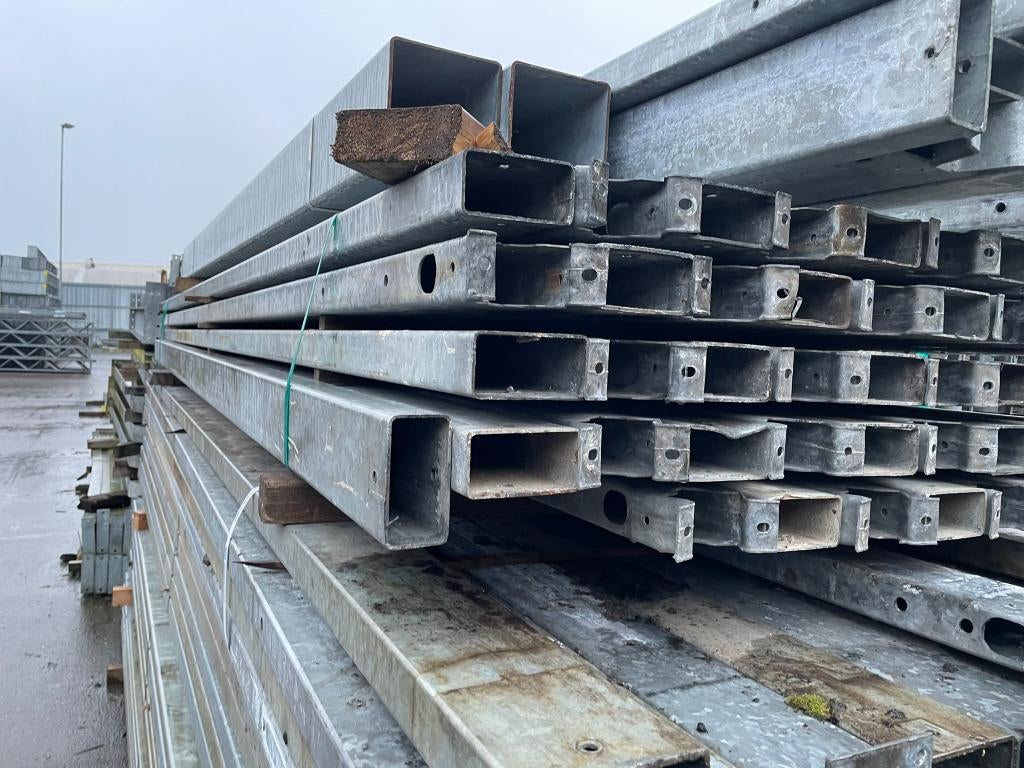 Kokerprofielen 100x50x2mm | Lengte: 3770 mm, Doe-het-zelf en Verbouw, Metalen, Ophalen of Verzenden, Gebruikt, IJzer