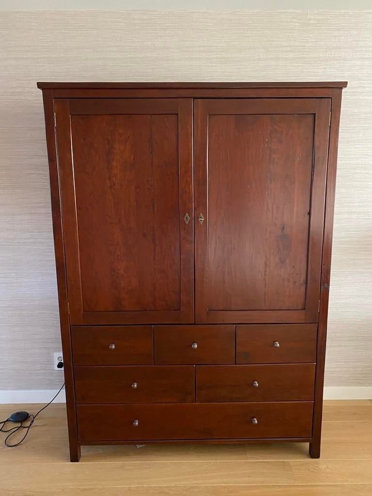Mooie strakke kersenhouten kast !, Ophalen, Zo goed als nieuw, Kersenhout, 170 cm of meer