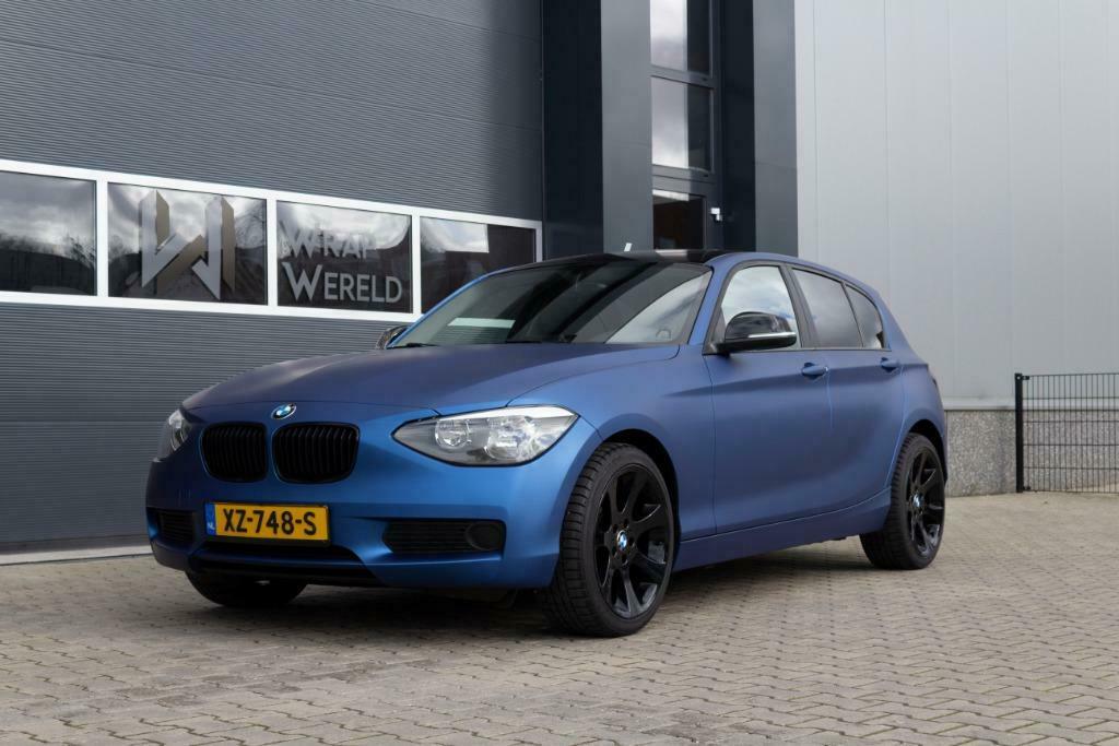 ZEER MOOIE BMW 1-Serie (e87) 116I 110KW 5DR 2014 Blauw, Auto's, 1-Serie, 136 pk, Zwart, Blauw