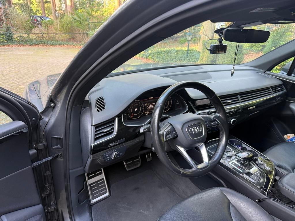 Audi Q7 3.0 TFSI Quattro | 7-zitter | Panoramadak | 360cam, Automaat, Zwart, 2995 cc, 7 stoelen