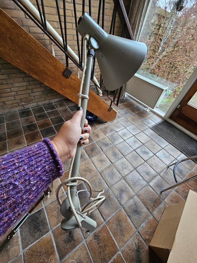 Vintage Kaiser Leuchten Idell Isis architect lamp, Ophalen of Verzenden, Gebruikt, Metaal, 50 tot 75 cm