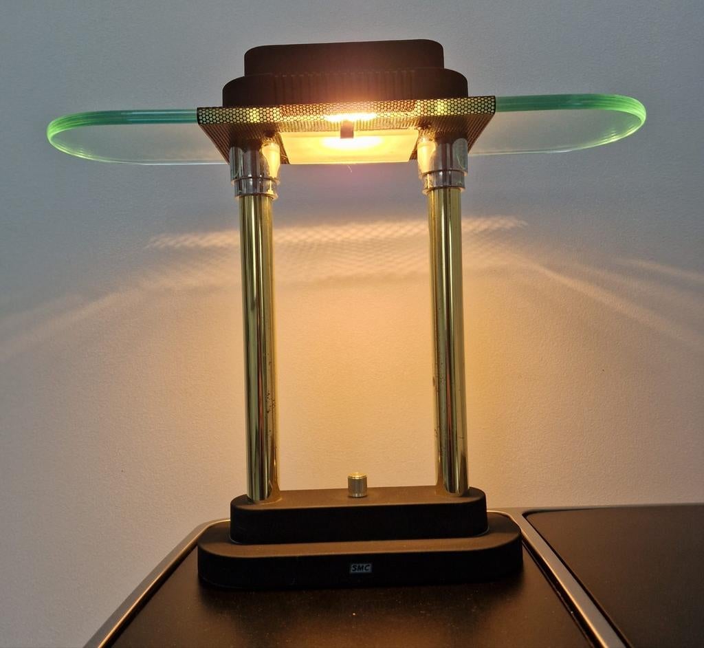 Penta bureaulamp Robert Sonneman lamp, Penta, Zo goed als nieuw, Glas, Info@witkampdesign.nl