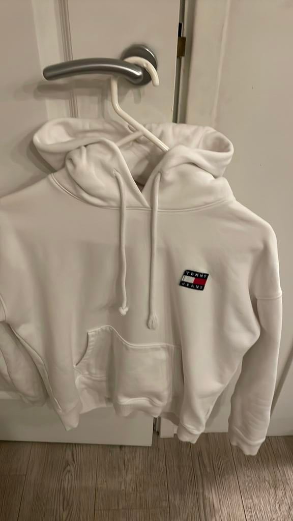 Tommy Hilfiger witte dames hoodie Maat M, Kleding | Dames, Ophalen of Verzenden, Zo goed als nieuw, Wit