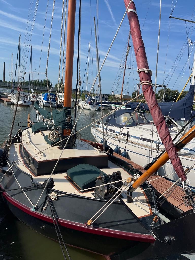 Platbodem Schokker Miedema, Watersport en Boten, Platbodems, Gebruikt, Staal, Diesel, Ophalen