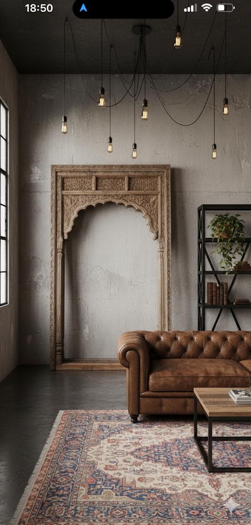 Unieke Houten poort uit India 255 cm hoog, Antiek en Kunst, Ophalen