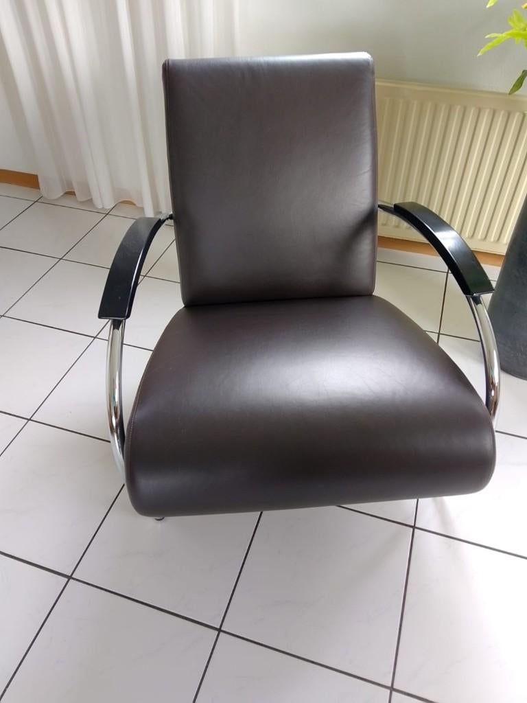 Gelderland 5470 designfauteuil - Serene 550 leer - topstaat, Huis en Inrichting, Fauteuils, Ophalen, Dutch Modernism, 75 tot 100 cm