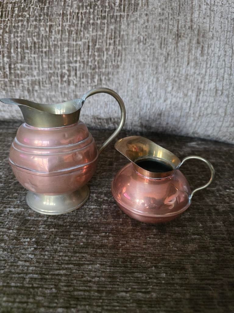 Koperen kannetjes setje, Ophalen of Verzenden, Koper