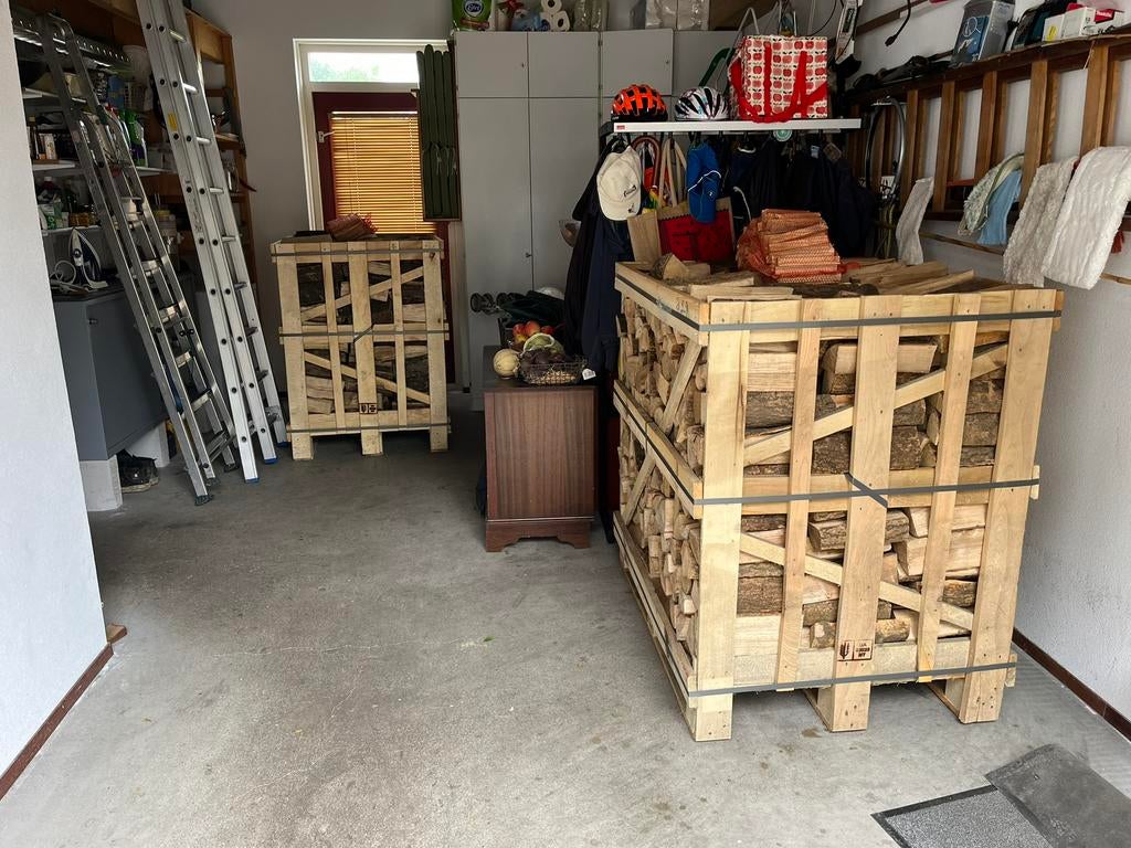 Ovengedroogd haardhout met gratis aanmaakhout en bezorging, Minder dan 3 m³, Ophalen of Verzenden