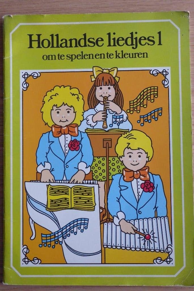 Hollandse liedjes 1 - om te spelen en te kleuren, Muziek en Instrumenten, Bladmuziek, Gebruikt, Les of Cursus, Ophalen of Verzenden