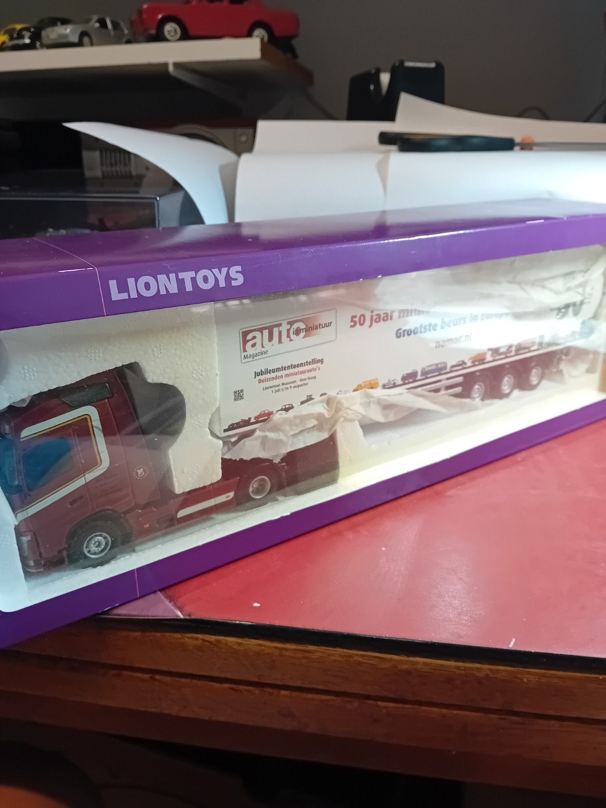 Lion Toys Volvo FH Ben Becker met NAMAC trailer, Overige merken, 1:32 tot 1:50, Nieuw, Ophalen of Verzenden