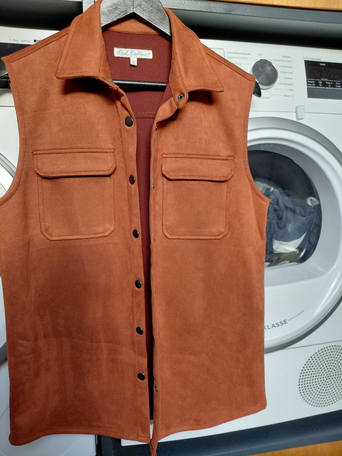 Dames gilet halflang maat S Red Button, Ophalen of Verzenden, Zo goed als nieuw, Maat 38/40 (M), Beige