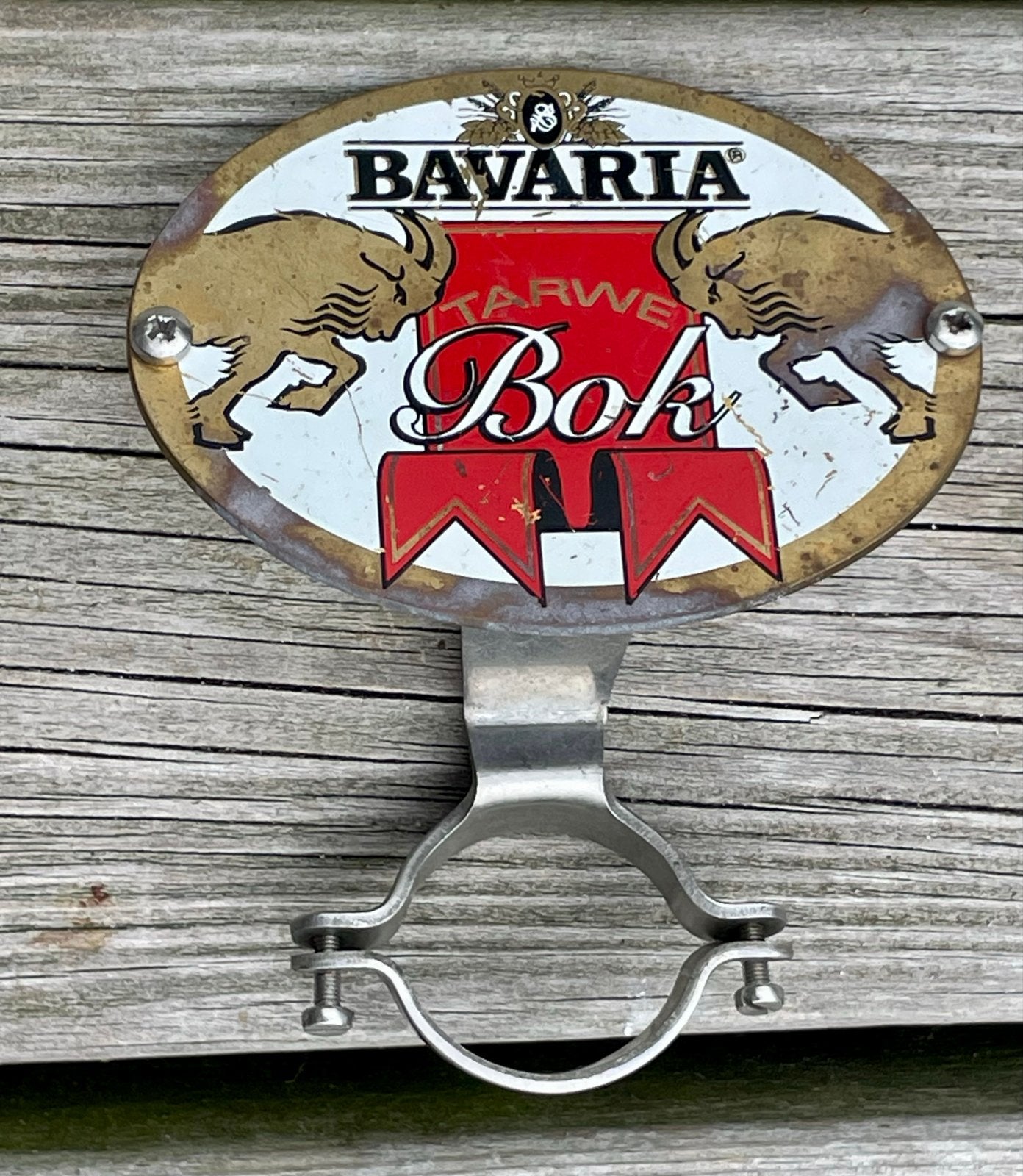 Vintage Bavaria Tarwe Bok bierbordje met klem, Verzenden, Gebruikt