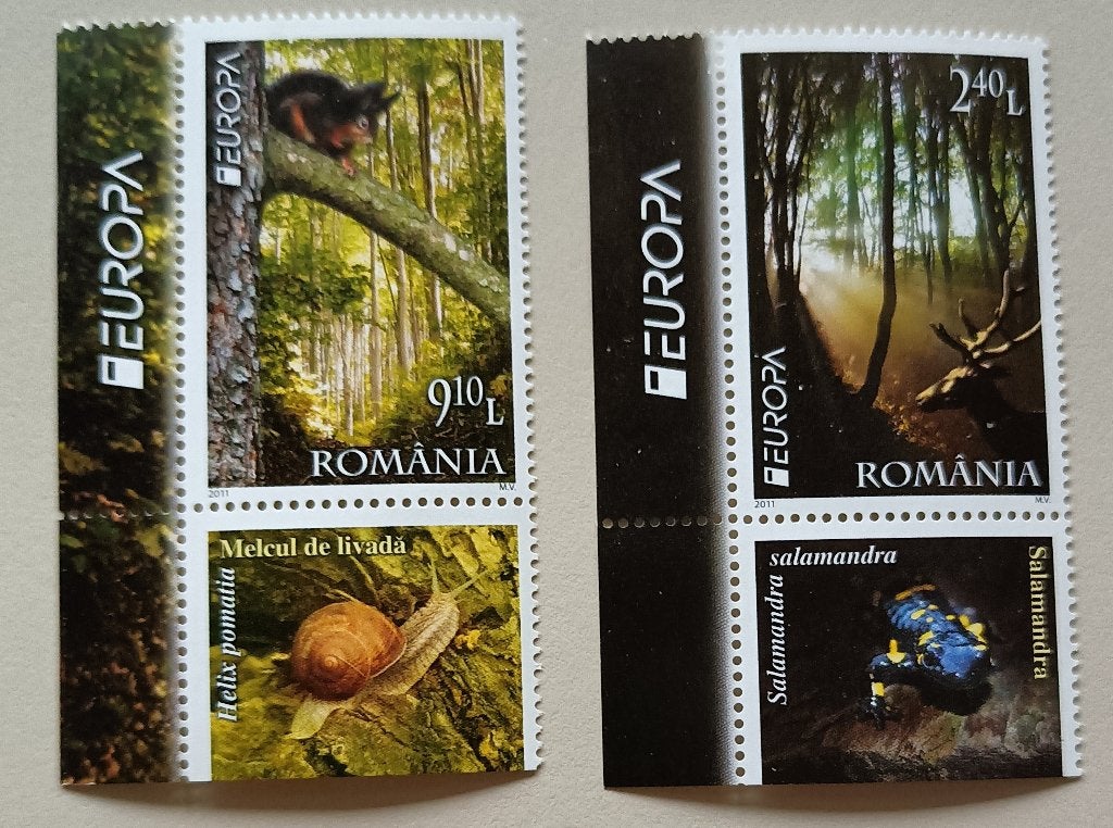 Roemenie-Romania 2011 mich 6522-23 met aanhangsel, Verzenden, Overige landen, Postfris