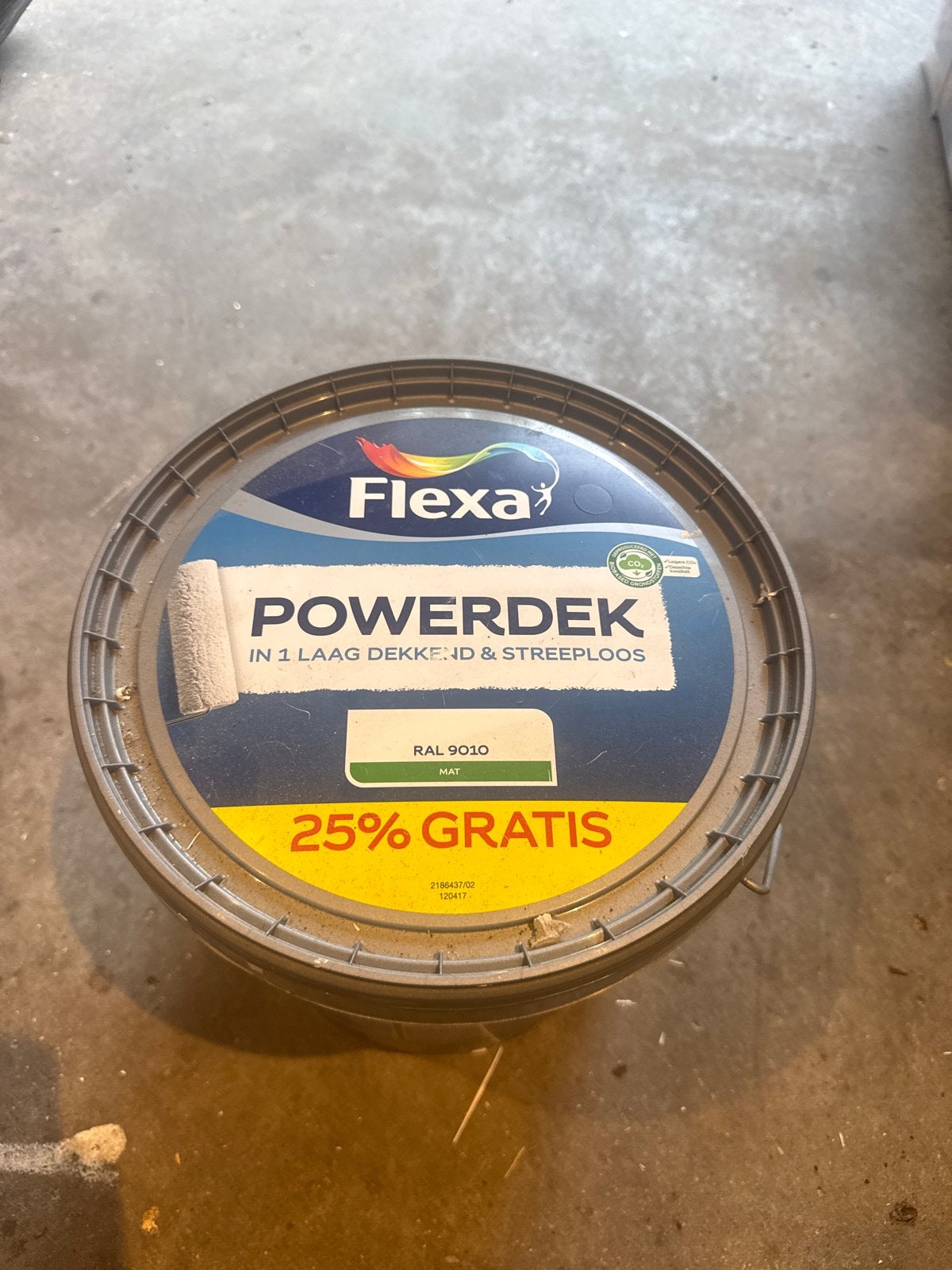 Flexa Powerdek RAL 9010 Muurverf - 6/7 Liter, 5 tot 10 liter, Wit, Ophalen of Verzenden, Verf