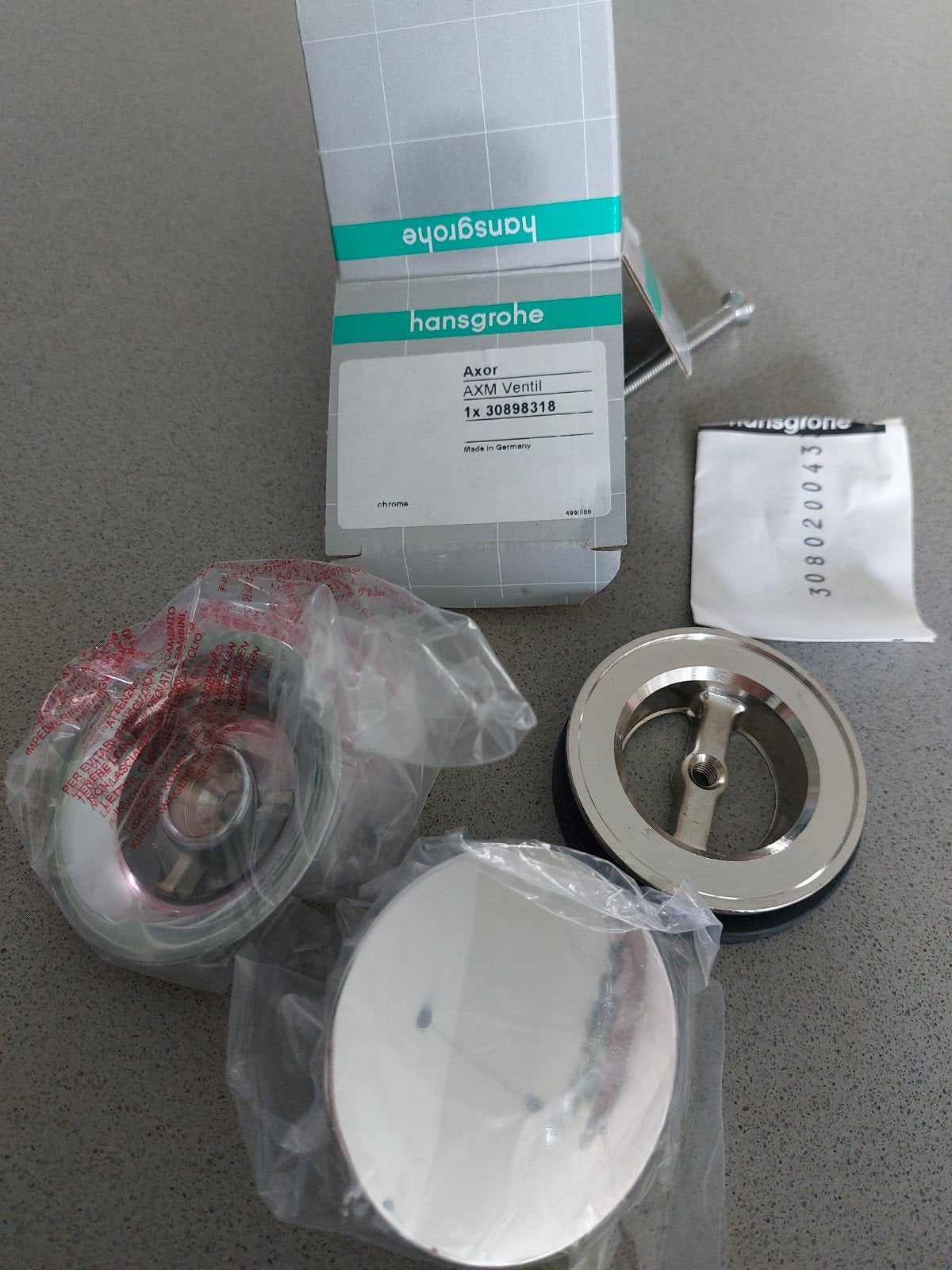 4 x Hansgrohe Axor AXM Ventiel - Chroom, Ophalen of Verzenden, Nieuw, Chroom, Douche