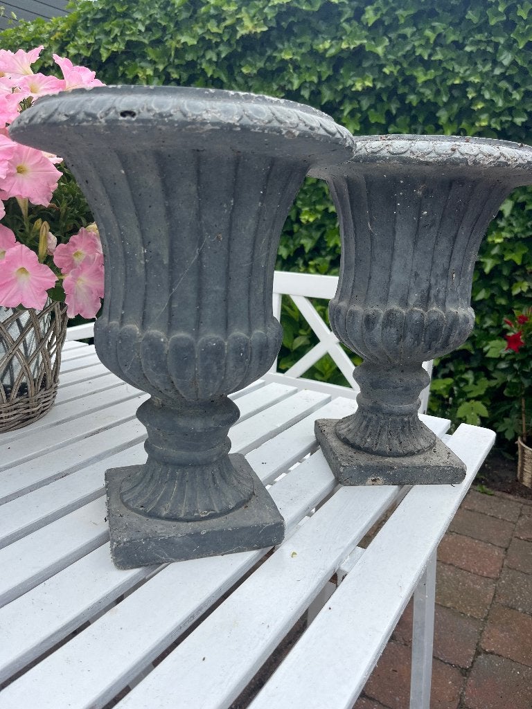 Coloniale bloempotten, Tuin en Terras, Overige materialen, Gebruikt, Rond, Minder dan 40 cm