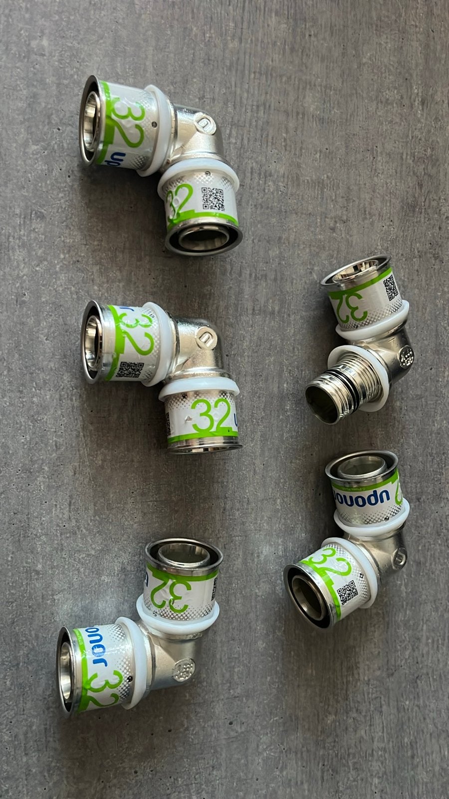 Uponor S-Press Plus Knie Perskoppeling 32mm (5 stuks), Overige materialen, Bochten, Nieuw, Minder dan 2 meter