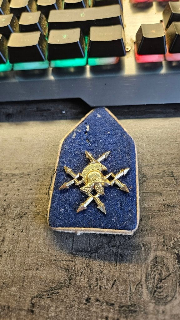 Defensie DT kraagspiegel paar Regiment Verbindingstroepen, Ophalen of Verzenden, Landmacht, Nederland, Embleem of Badge