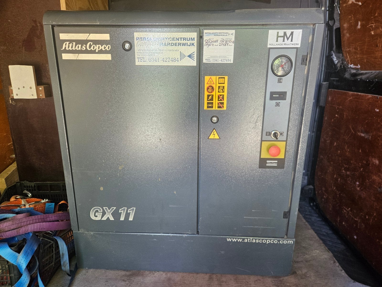 Atlas copco schroefcompressor 1390L/min 11kw stil, Ophalen of Verzenden