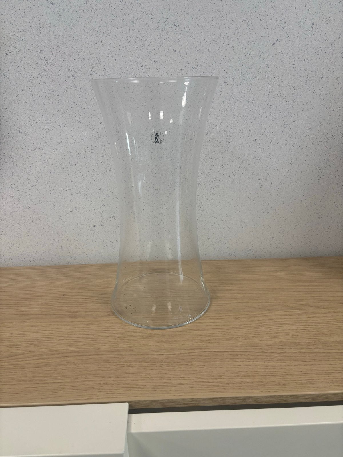 Glazen vaas 39 cm hoog, Huis en Inrichting, Ophalen, Zo goed als nieuw, Transparant, Glas