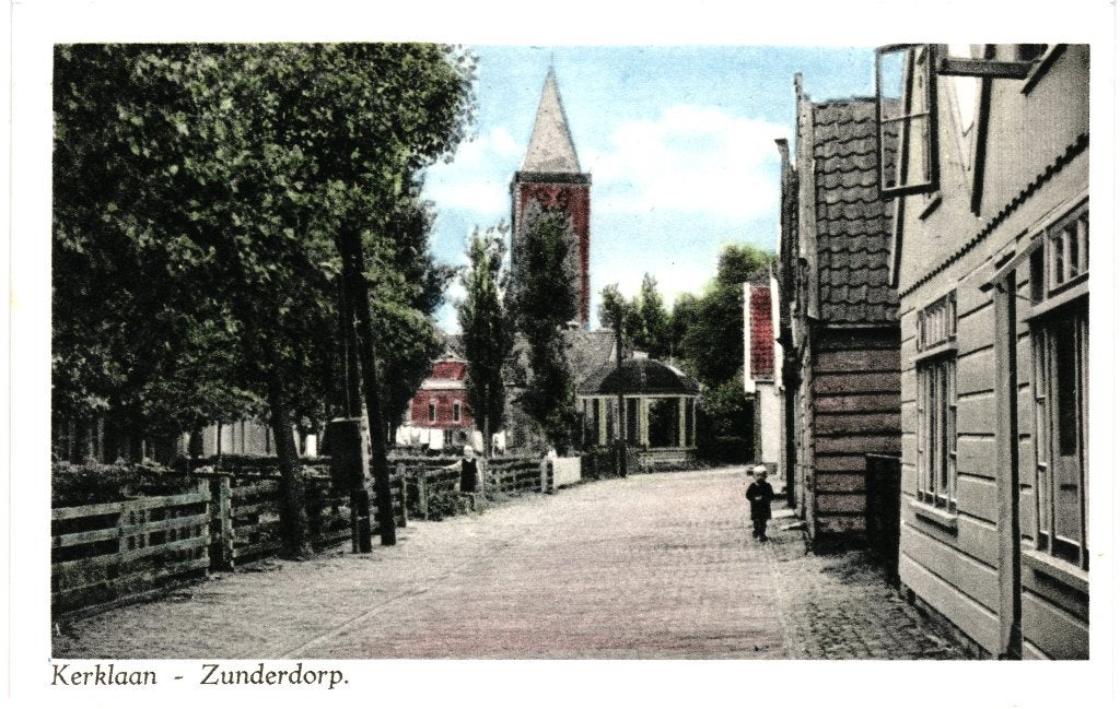 700880 Zunderdorp NH Kerklaan Nette oude kaart onbeschreven, Ophalen of Verzenden, 1920 tot 1940, Ongelopen, Noord-Holland