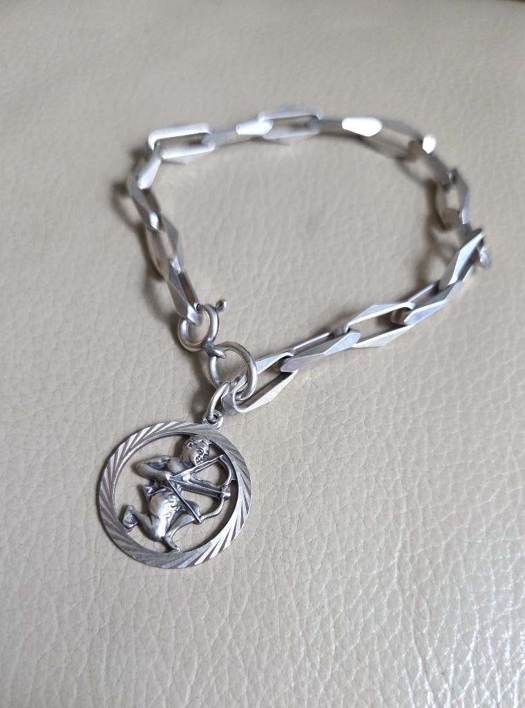 Prachtige zilveren (835) Closed Forever armband met 1 bedel, Ophalen, Zo goed als nieuw, Met bedels of kralen, Zilver