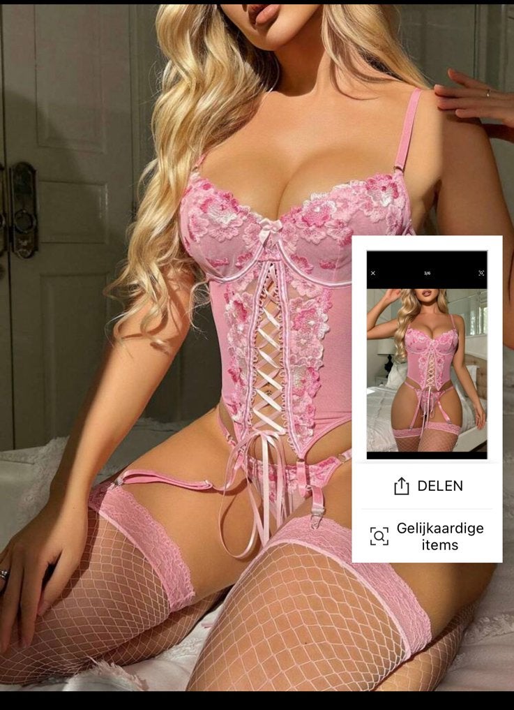 2pcs Women's Sexy Lingerie Set, Ophalen of Verzenden, Zwart, Setje