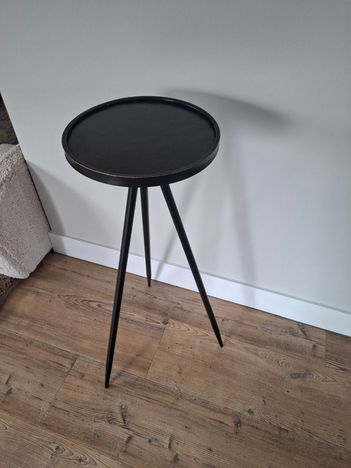 Zwarte metalen zuil van Light en Living, Ophalen, Metaal of Aluminium, Rond, Zo goed als nieuw