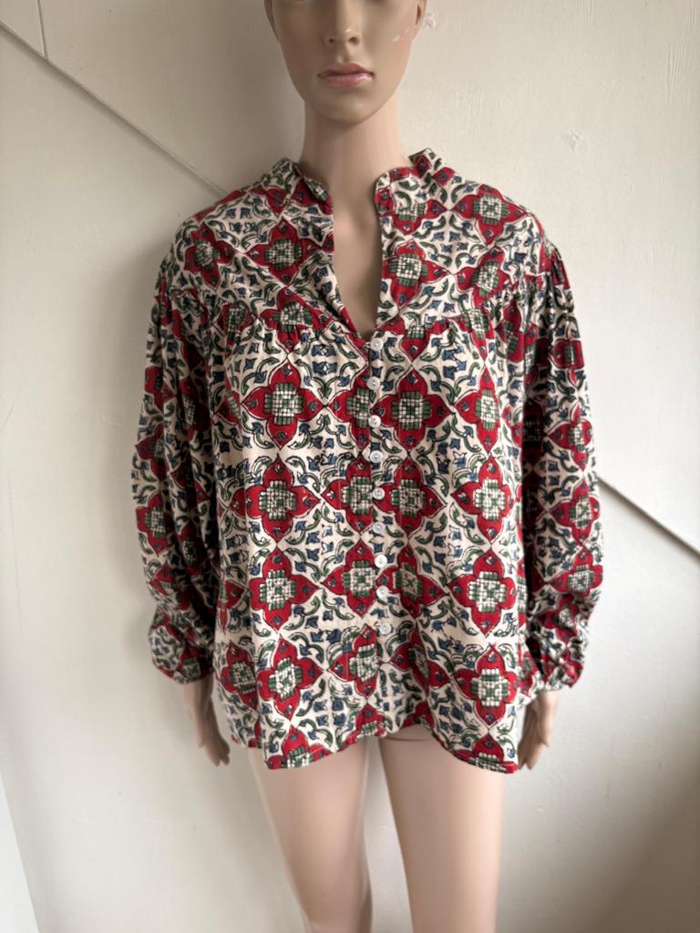 Holi Moli boho blouse maat one size rood ibiza, Ophalen of Verzenden, Zo goed als nieuw, Maat 42/44 (L), Rood
