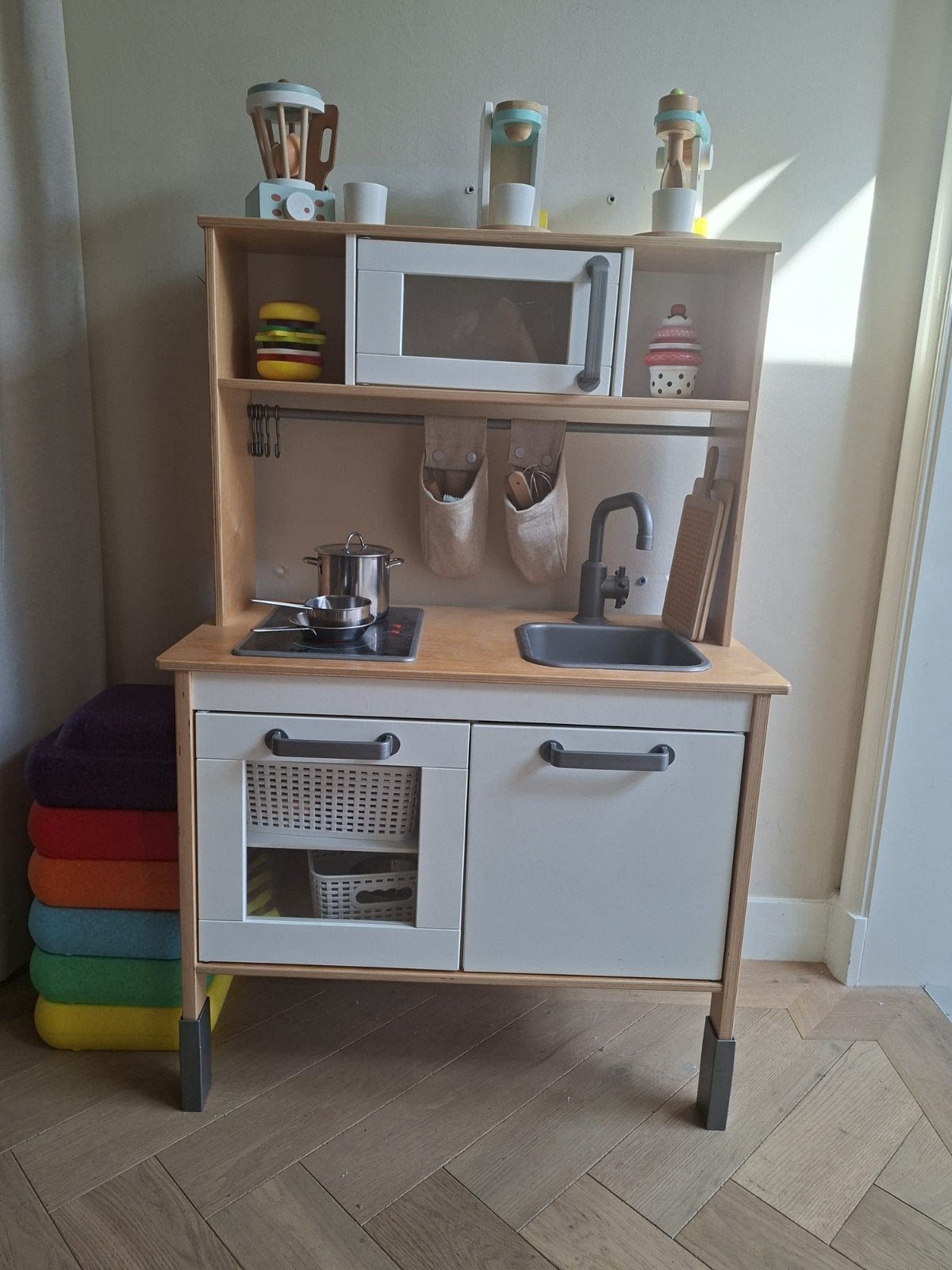 Ikea Duktig kinderkeuken met inhoud en extra handgrepen, Ophalen, Gebruikt, Knutselen