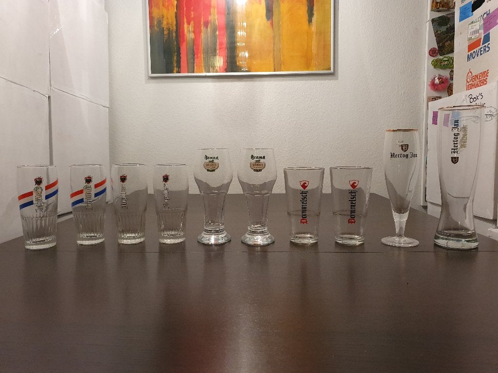 Bierglazen, Verzamelen, Glas en Borrelglaasjes, Ophalen, Zo goed als nieuw, Bierglas