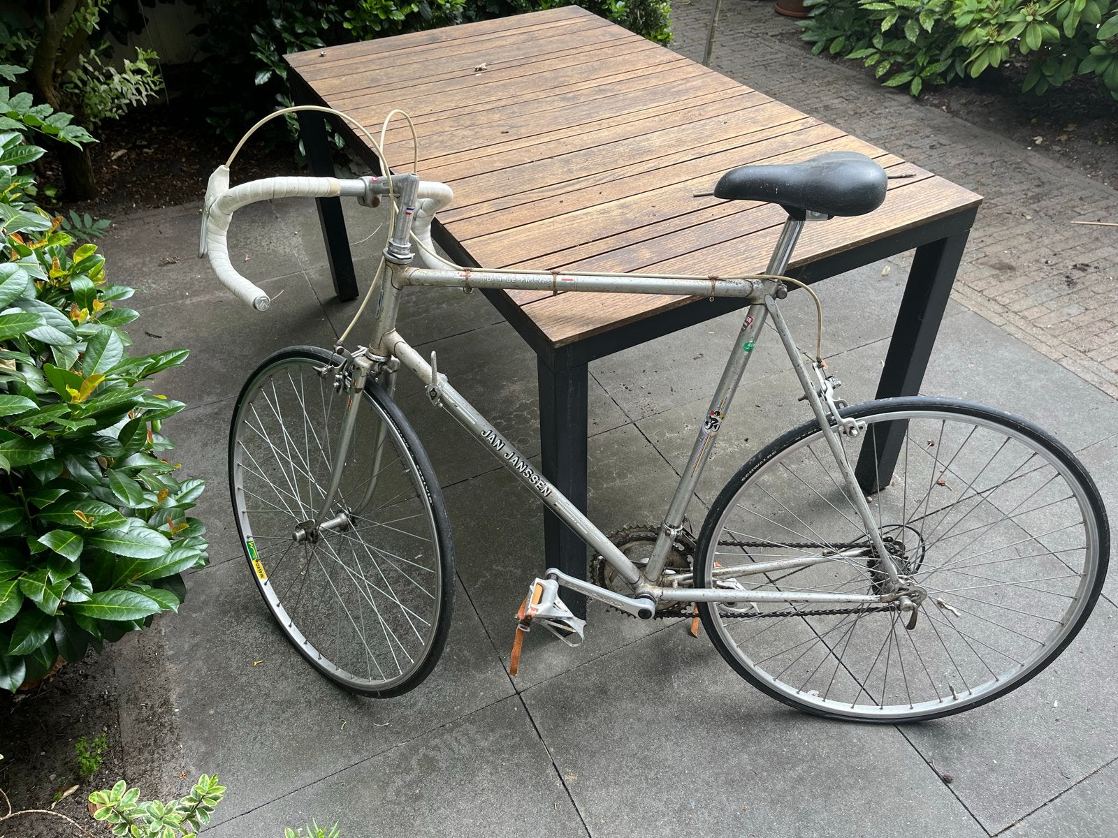 Vintage Jan Janssen racefiets, Fietsen en Brommers, Gebruikt, Staal, 53 tot 57 cm, Ophalen