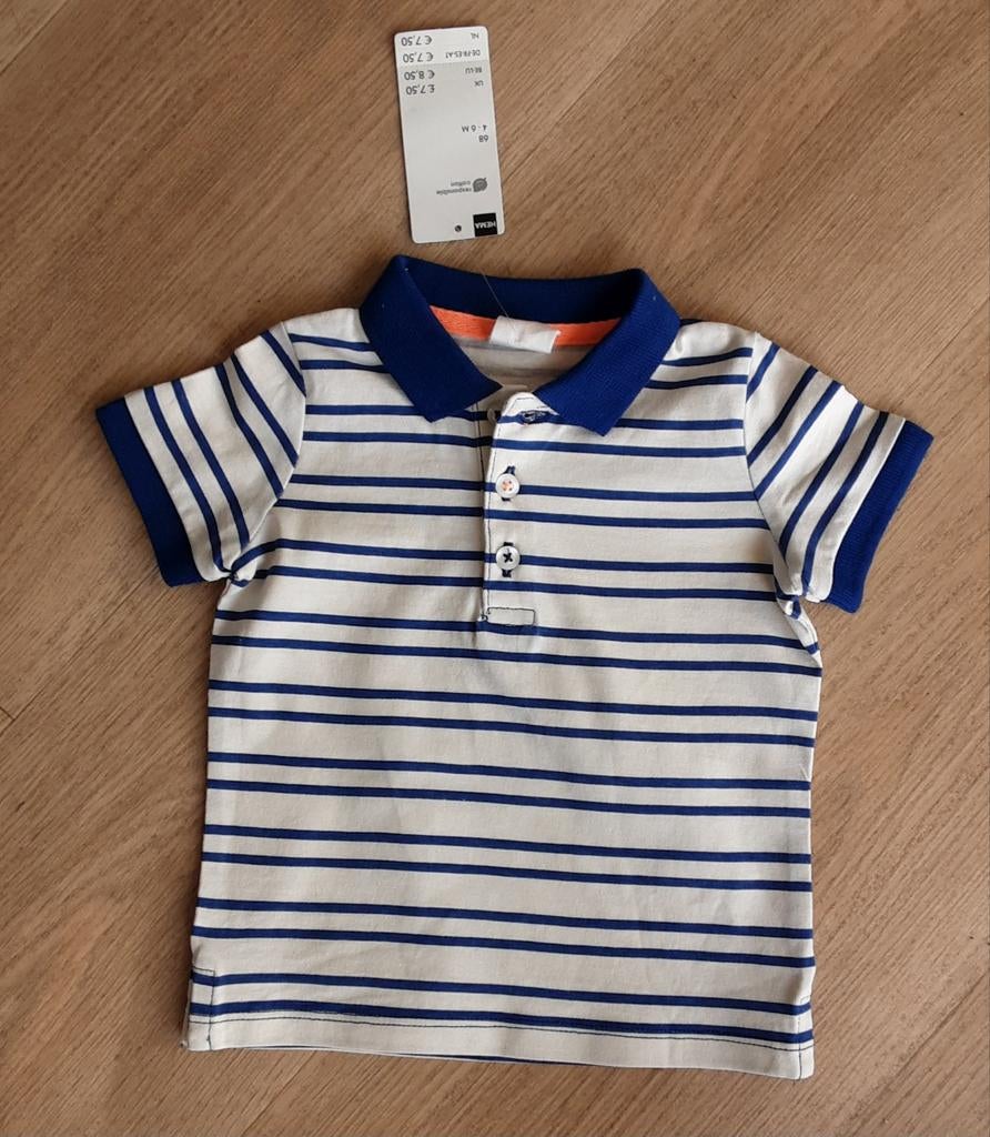 Polo shirtje blauw wit gestreept Hema, Nieuw, Ophalen of Verzenden, Hema, Truitje of Vestje