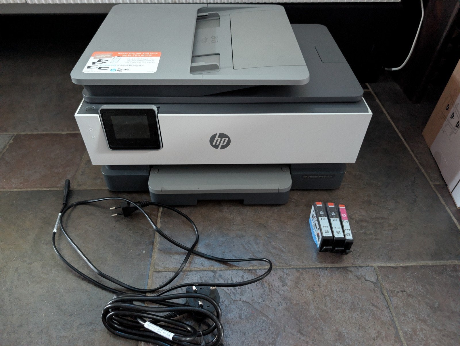 HP OfficeJet Pro 8022e All-in-One Printer met inkt, Computers en Software, Printers, Zo goed als nieuw, All-in-one, Inkjetprinter