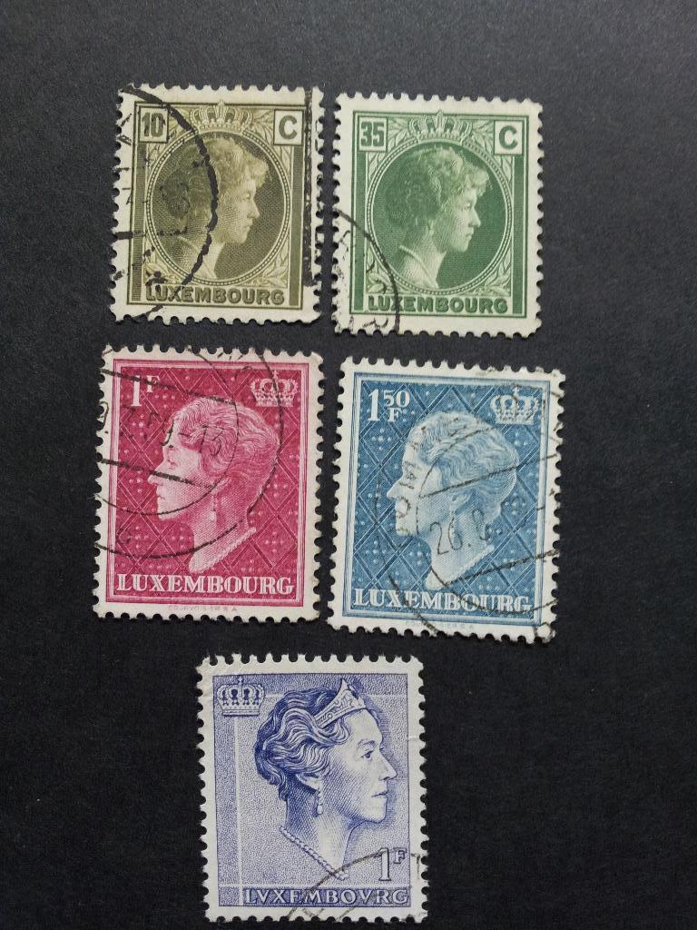 Luxemburg kopjes B gestempeld, Ophalen of Verzenden, Luxemburg, Gestempeld