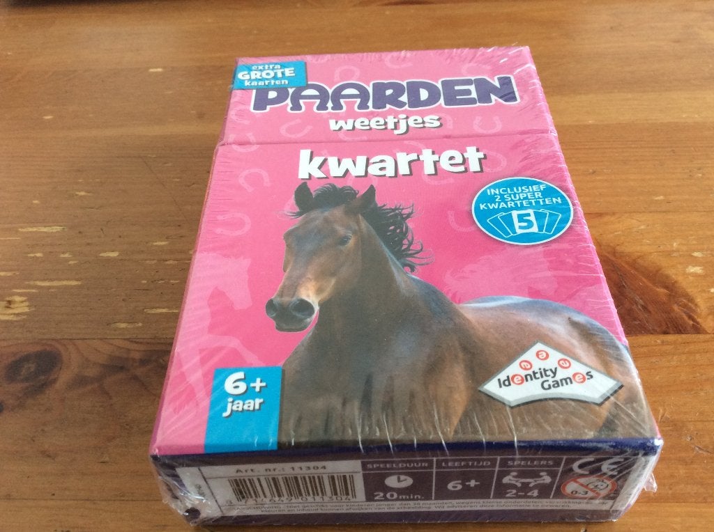 Paarden weetjes kwartet. Nieuw in folie, Verzamelen, Speelkaarten, Jokers en Kwartetten, Ophalen of Verzenden, Nieuw, Kwartet(ten)