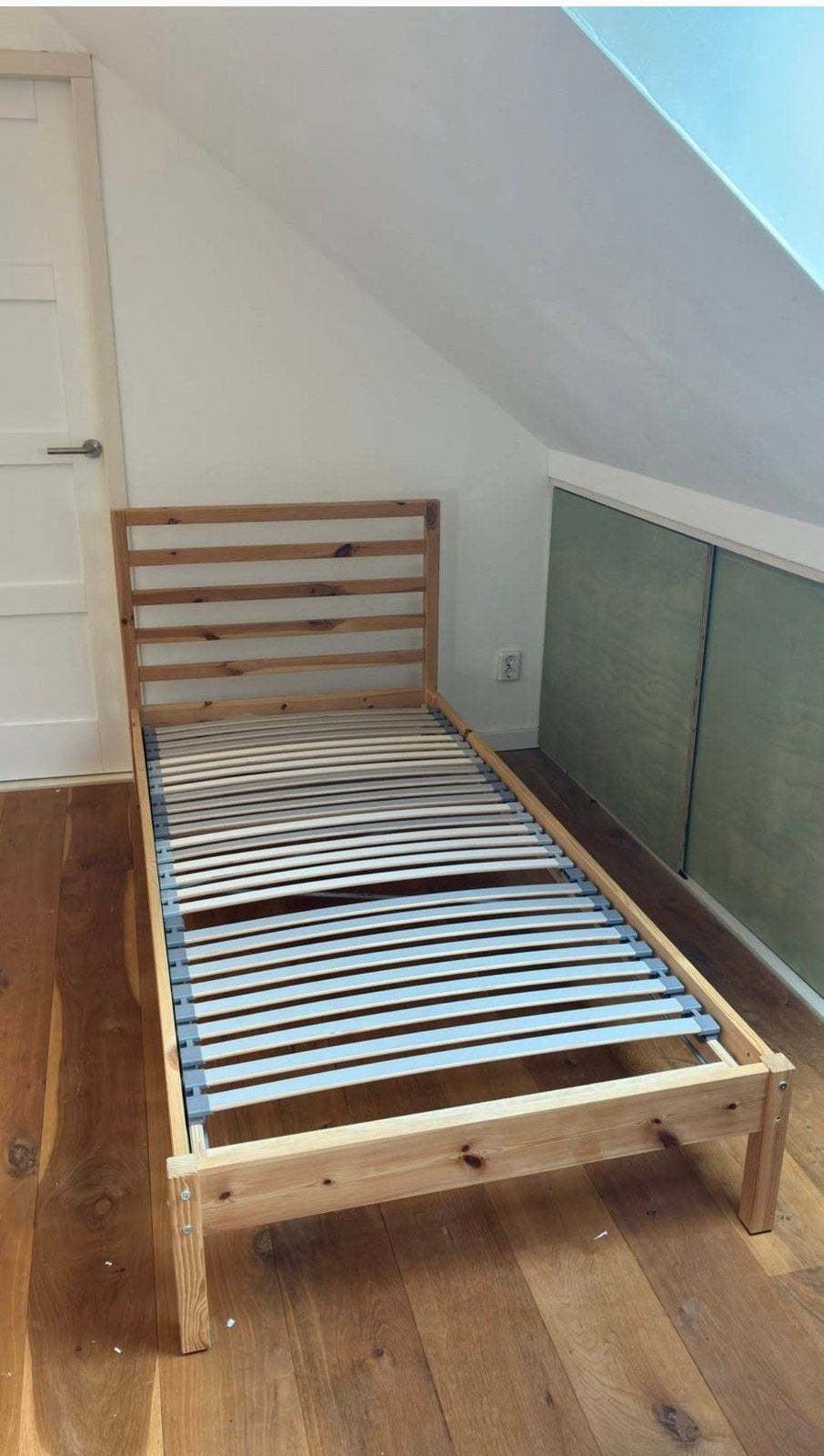 Ikea Tarva eenpersonsbed incl lattenbodem, Ophalen, 90 cm, Eenpersoons, Wit