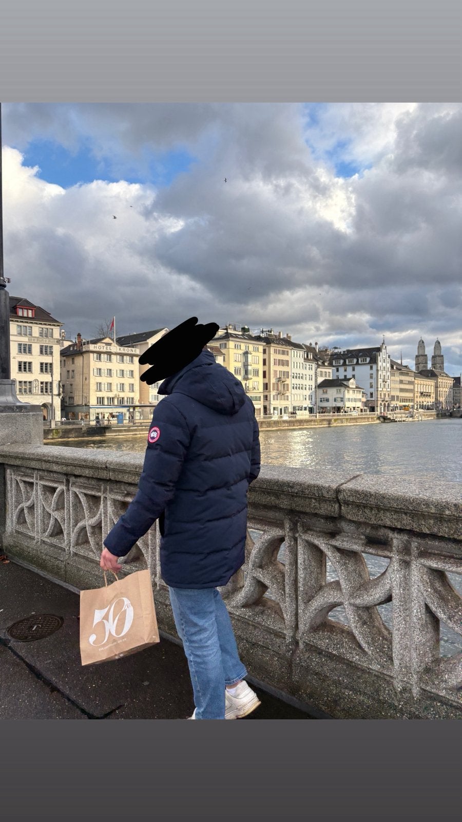 Canada Goose jas maat L, Kleding | Heren, Jassen | Winter, Ophalen of Verzenden, Gedragen, Maat 52/54 (L), Blauw