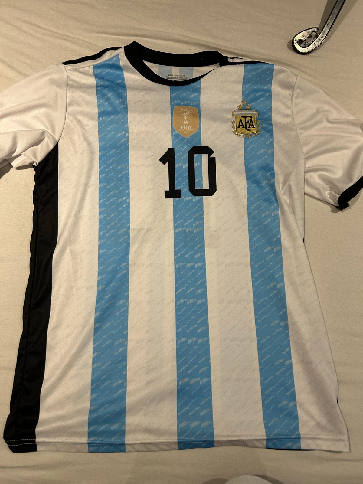 Argentinië Messi Thuisshirt WK 2022 Maat M, Maat 48/50 (M), Wit, Nieuw, Ophalen of Verzenden