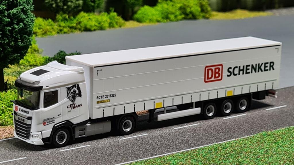 092 Herpa DB Schenker City Trans Harz Daf trailer, Ophalen of Verzenden, Nieuw, Bus of Vrachtwagen, Herpa