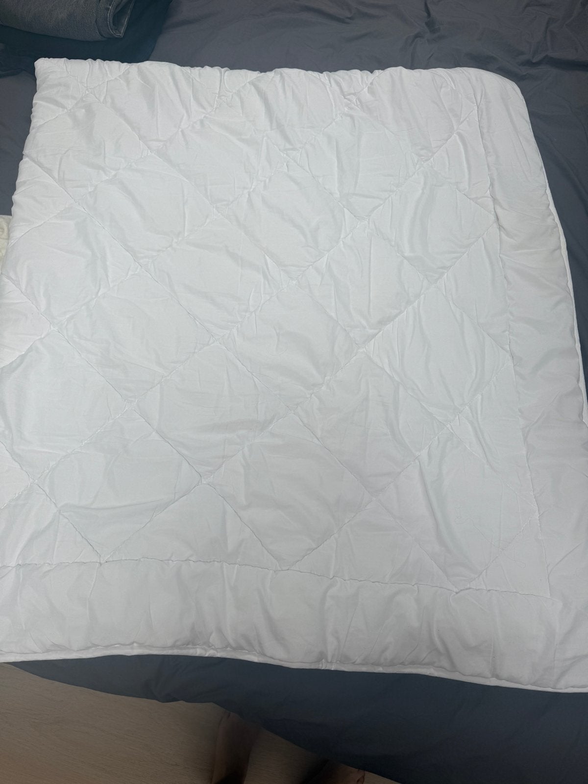 Wit dekbed 240x220 cm, 100% microvezel vulling, Gebruikt, Lits-jumeaux, Wit, Ophalen of Verzenden