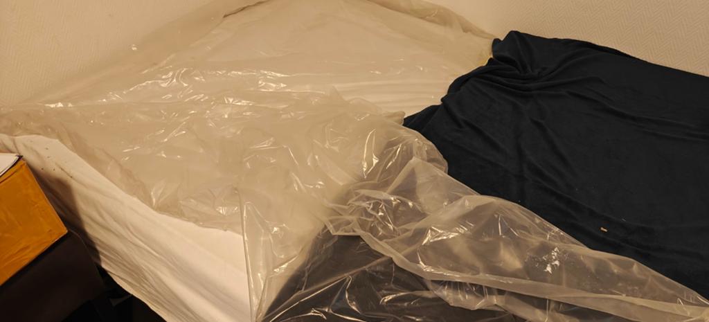 Twijfelaar bed gratis, Ophalen, Gebruikt, 140 cm, Twijfelaar