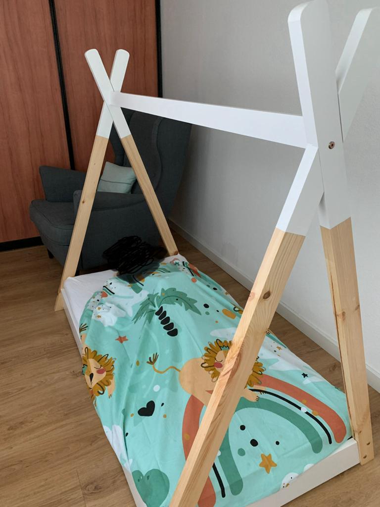Vipack bed tipi 70x140, Ophalen, 70 tot 85 cm, 140 tot 160 cm, Zo goed als nieuw
