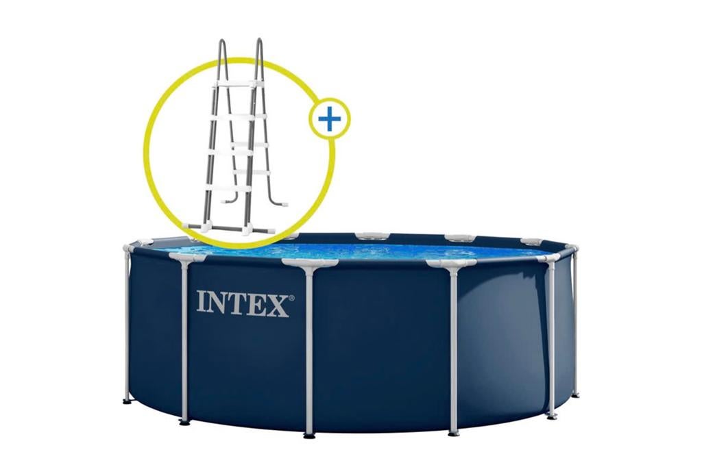 Nieuw Intex Frame zwembad rond 366 x 122 cm (incl. Ladder), Tuin en Terras, Rond, Opzetzwembad, 200 tot 400 cm, Ophalen