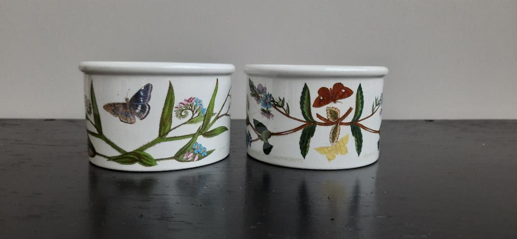 Portmeirion bloempot schaaltje 2x, Rond, Ophalen of Verzenden, Zo goed als nieuw, Aardewerk