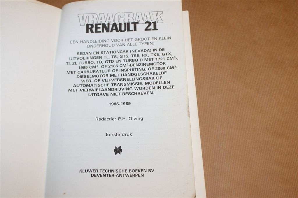 Vraagbaak Renault 21 — Onderhoud & Reparatie 1986-1989, Ophalen of Verzenden